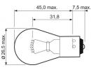 Комплект ламп накаливания 2шт PY21W 12V 21W BAU15s 103