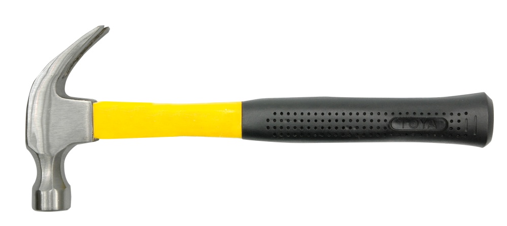 Молоток с пластиковой ручкой, гвоздодером, 0.6 кг 627