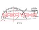 Колодки ручника барабанные TOYOTA Avensis (T25) с 2003 года, (170x32)