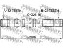 Полуось левая 32x355x24 TOYOTA AVENSIS AT22#,AZT22 0LH