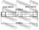 Полуось правая 32x393x24 TOYOTA AVENSIS AT22#,AZT2 0RH