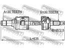 Привод передний левый/правый 29x635x30 TOYOTA HILU N26