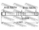 Полуось левая 22x421x22 NISSAN SUNNY/ALMERA B10RS  TLH