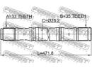 Полуось левая 33x471.5x35 NISSAN QASHQAI J10E 2006 2WD