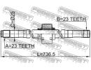 Полуось правая 23x737x23 NISSAN PRIMERA P12E 2002. 6RH