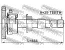 Полуось правая 29x443x0 NISSAN X-TRAIL T30 2004.03 TRH