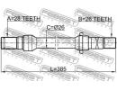 Полуось правая 26x385x28 MAZDA FAMILIA BJ 1998-200 FRH