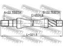 Полуось правая 22x321x22 SUZUKI SWIFT RS413/RS415/ 413