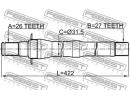 Полуось правая 27x422x26 HYUNDAI IX35/TUCSON 10 (2 MT5