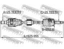 Привод передний правый 25x927x25 HYUNDAI ACCENT 11 LRH