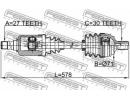 Привод передний правый 27x578x30 MERCEDES BENZ E-C FRH