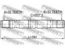 Полуось левая 32x392x32 CHRYSLER SEBRING (JR) 2001 BLH