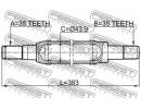 Полуось правая 35x383x35 FORD MONDEO GE 2000-2007  NRH