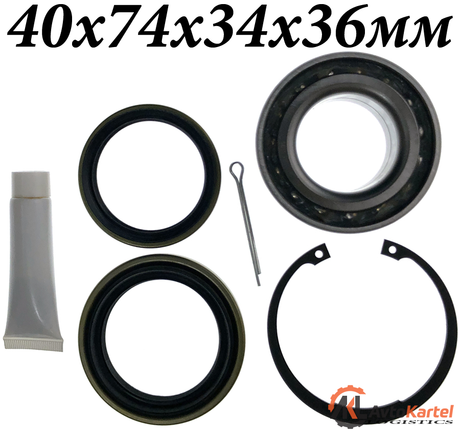 Подшипник 40х74х34мм ступичный передний MITSUBISHI Carisma, Colt, Lancer 92-06