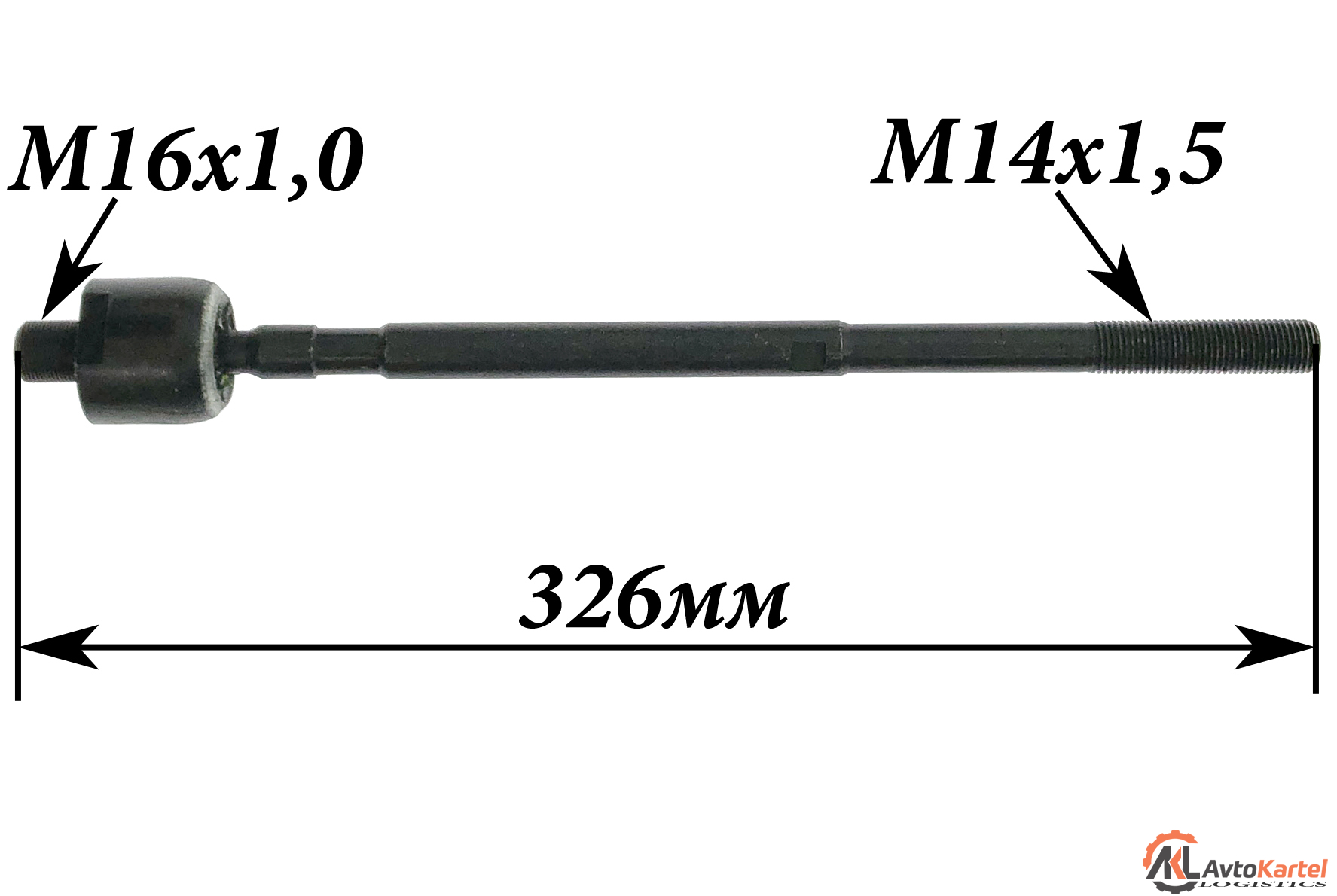 Тяга рулевая M16x1.0 - M14x1.5 NISSAN Maxima 94-00