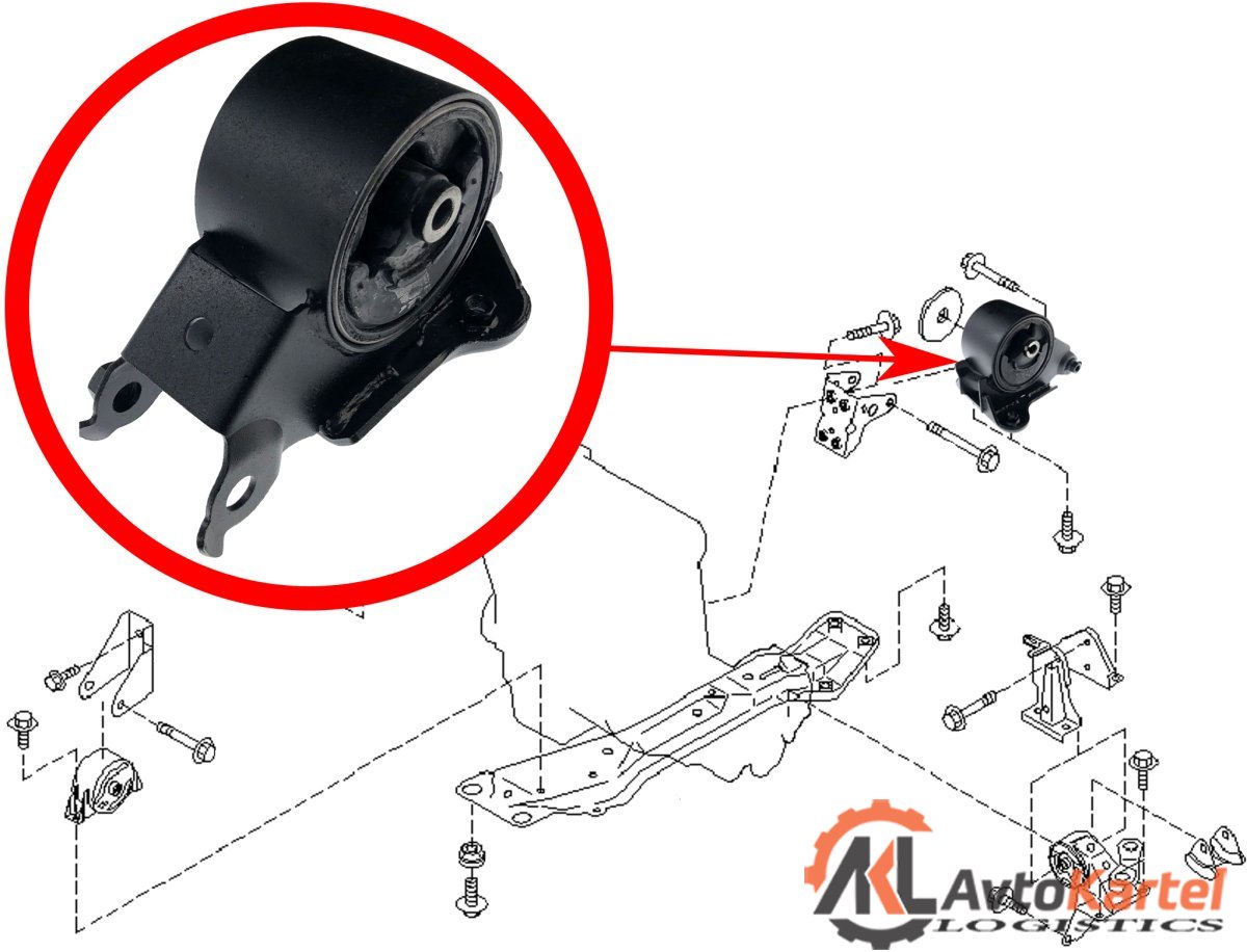 Подушка двигателя NISSAN Primera P12 01-07, X-Trail T30 2001-