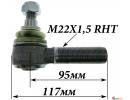 Наконечник рулевой тяги M22x1.5 RHT, L=95 MERCEDES BENZ T1