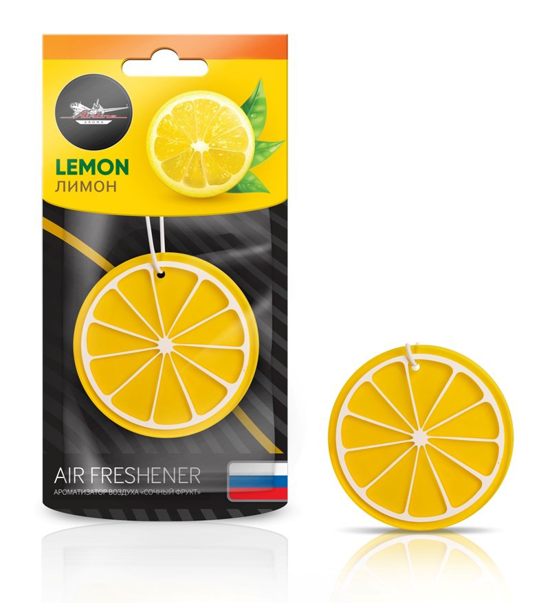 Ароматизатор подвесной пластик Сочный фрукт лимон  092