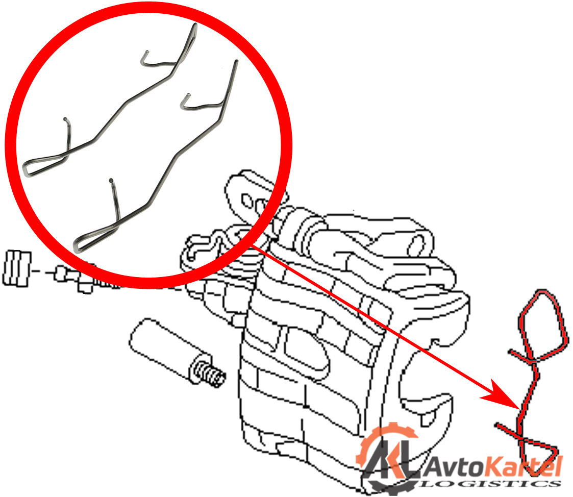 Пружина скобы суппорта ATE Teves AUDI, NISSAN, TOYOTA, VOLVO