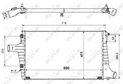 Радиатор интеркулера AUDI A6 97- 18A