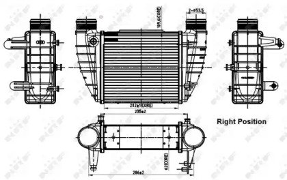Радиатор интеркулера AUDI A4 04- 252