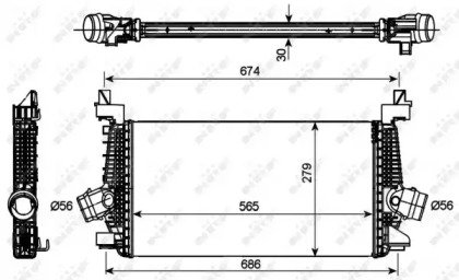 Радиатор интеркулера OPEL Astra 09- 269