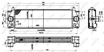 Радиатор интеркулера MERCEDES Sprinter 209D 06- 310