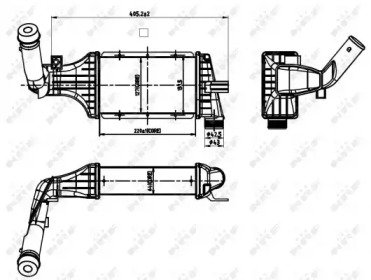 Радиатор интеркулера OPEL Astra 98- 428
