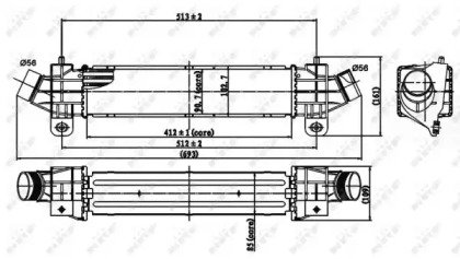 Радиатор интеркулера FORD Mondeo 00- 840