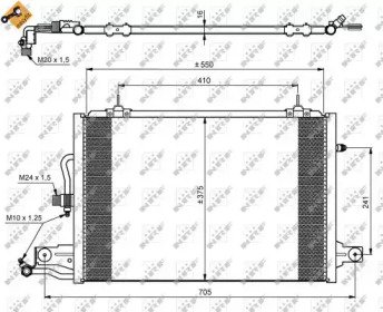 Радиатор кондиционера AUDI 100 90- Easy Fit 031