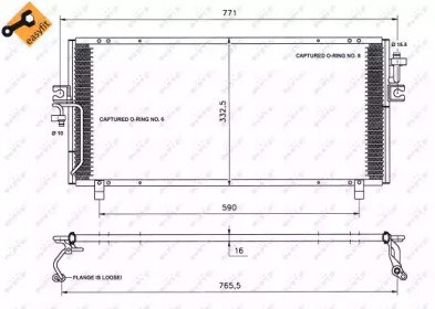 Радиатор кондиционера NISSAN Primera 96- 195