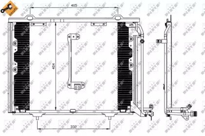 Радиатор кондиционера MERCEDES C180 (W202) 93- Eas 214
