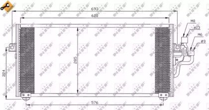 Радиатор кондиционера MITSUBISHI Colt 95- Easy Fit 268