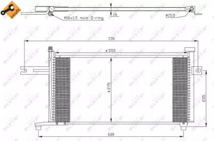 Радиатор кондиционера NISSAN Micra 92- 315