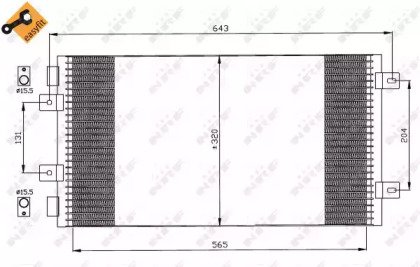 Радиатор кондиционера FIAT Punto 99- 442