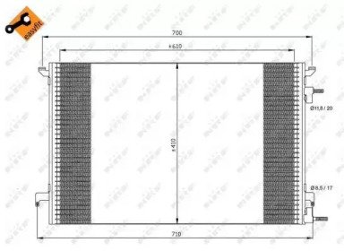 Радиатор кондиционера FIAT Croma 05- Easy Fit 467