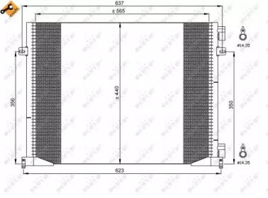 Радиатор кондиционера NISSAN Primastar 01- 482