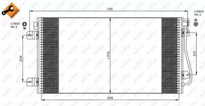 Радиатор кондиционера OPEL Movano 03- Easy Fit 484