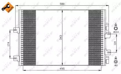 Радиатор кондиционера NISSAN Kubistar 03- Easy Fit 543