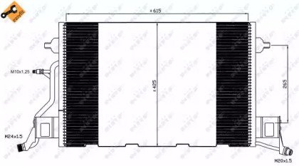 Радиатор кондиционера AUDI A6 Quattro 99- 564