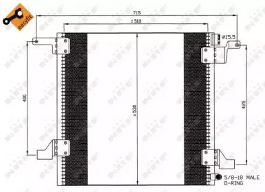 Радиатор кондиционера MERCEDES ML230 (W163) 98- Ea 579