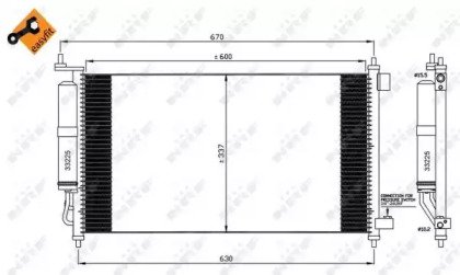 Радиатор кондиционера с осушителем NISSAN Juke 10- 583