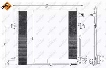 Радиатор кондиционера с осушителем MERCEDES GL320  618