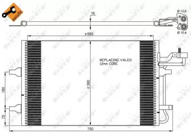 Радиатор кондиционера VOLVO C30 06- Easy Fit 842