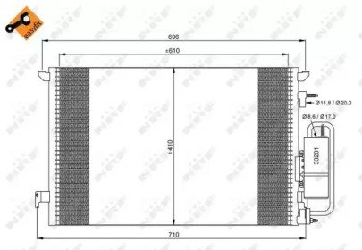 Радиатор кондиционера с осушителем FIAT Croma 05-  929