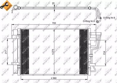 Радиатор кондиционера с осушителем HYUNDAI i30 06- 963