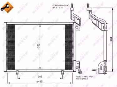 Радиатор кондиционера FORD Fiesta 08- Easy Fit 976