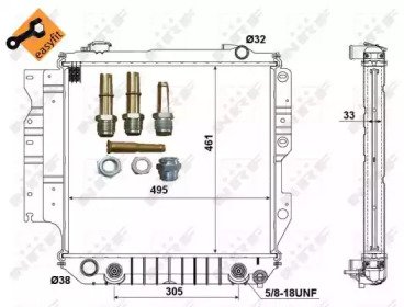 Радиатор системы охлаждения JEEP (Chrysler) Wrangl 315