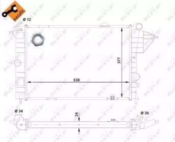 Радиатор системы охлаждения OPEL Vectra 88- 508