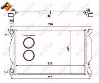 Радиатор системы охлаждения AUDI A4 00-            539